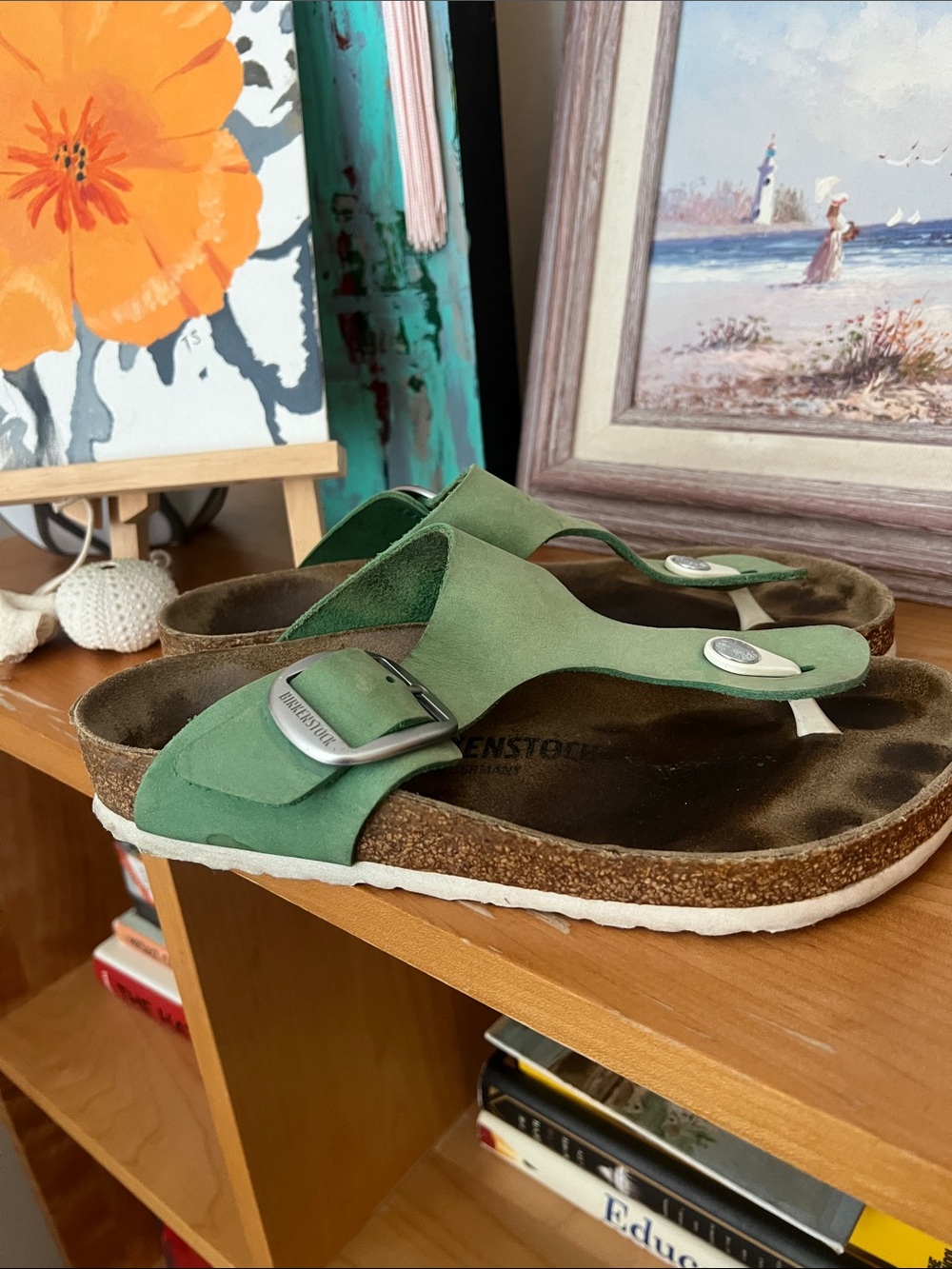 Gizeh Green Thong Big Buckle Birkenstock’s